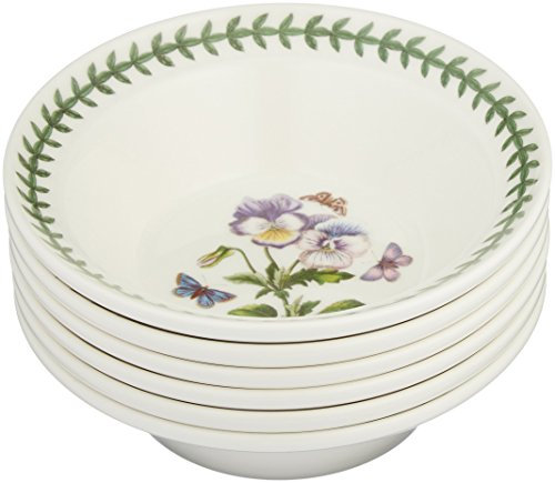 Portmeirion Botanic Garden Oatmeal Bowl, Various Motif - set of 6 , Dia.15cm