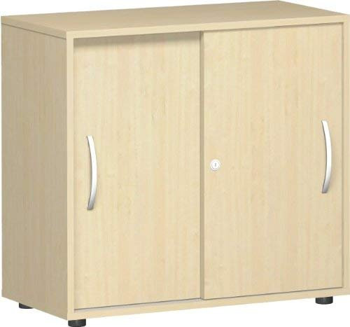 Gera Möbel S-382501-AH Schiebetürenschrank Mailand 2 OH mit Standfüßen, 80 x 40 x 75,2 cm, ahorn