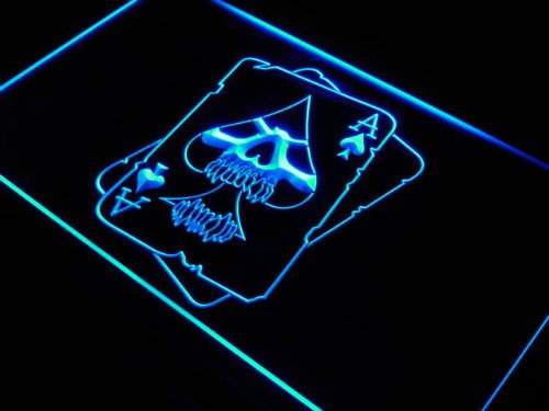 ADVPRO i947-b Skull Ace Poker Room Neon Light Sign Barlicht Neonlicht Lichtwerbung