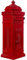 STILISTA Antiker Standbriefkasten 102 cm, Aluminium, Farbwahl, Rot