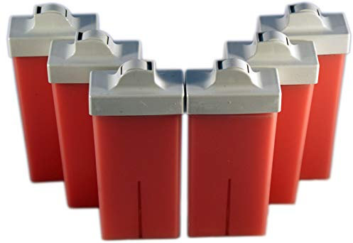 EpilWax - Roll On Cire Epilation à la Rose - Pour le Visage - Facile à étaler et à Retirer - Lot de 6 Recharges/Cartouches - 100 ml