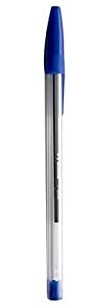 Alevar Kugelschreiber, blaue Tinte, mittlere Spitze, 1 mm, Packung mit 50 Stück