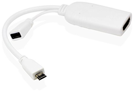Adaptateur Micro USB MHL vers HDMI TVs HD Cable AV pour Samsung Galaxy S1 / Galaxy S2 / HTC/HTC Desire - MHL a 5 Broches - Blanc