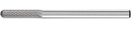 PFERD HM-Frässtift, Walzenrundform WRC, Zahnung MICRO, Frässtift-ø 3mm, Schaft-ø 3mm, Länge 43mm, 21205173 – für die Feinbearbeitung auf nahezu allen Materialien bis 68 HRC