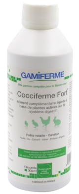 COCCIFERME FORT 300 ml BIO évite l'implantation des coccidies pour canard, gibier, pintade, pigeon, poule, oies...