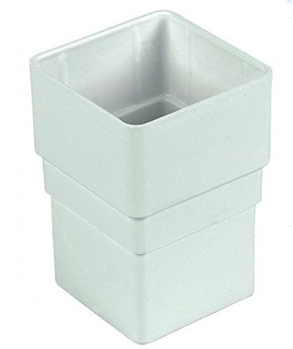 FLOPLAST 65mm Square Downpipe Socket - White