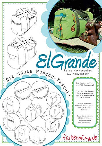 Farbenmix ElGrande Schnittmuster Tasche Reisetasche/XXL-Weekender selber nähen