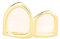 .iced-out. 2er Zahn Grill - One Size fits All - Hollow Left Gold