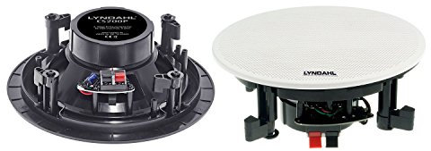 Lyndahl CS200P 2-Wege Einbaulautsprecher Set Deckenlautsprecher 2-Wege-System, Lautsprecher zur Montage in Wand oder Decke, Farbe weiß
