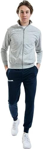 Givova Unisex Anzug Schule Senior Sportoutfit, grau melange klar/blau, M EU
