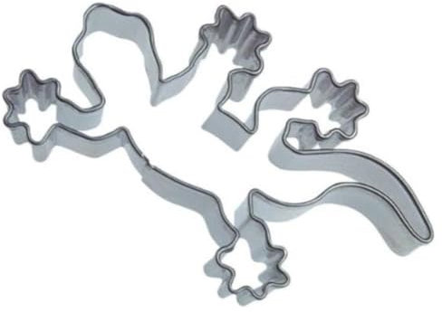 Städter Ausstechform, Edelstahl, Eidechse ca. 7cm, 7 x 4,5 x 2 centimeters, Silber