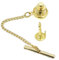 fujiyuan 50 Sets 4 mm 3/40,6 cm Vintage Locking Krawatte Tac Tack Guard Pin Kupplung Rücken Kette mit Schraubgewinde Kupplung für sicheren Halt Pad Pins bar:20mm 13/16 chain:3mm 17/16 gold