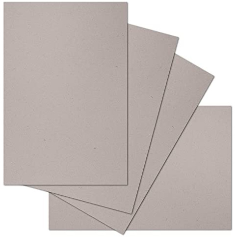 ARTOZ 25x Bastelkarte DIN A4 - Farbe: beech (hellgrau/hellbraun) - 21 x 29,7 cm - 216 g/m² - Einzelkarte ohne Falz - dickes Bastelpapier - Serie Green-Line