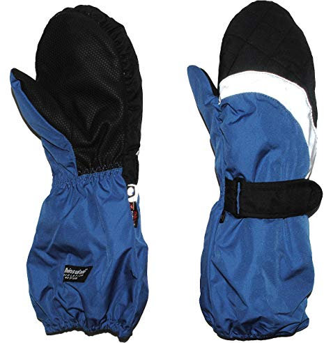alles-meine.de GmbH Fausthandschuhe/Fäustlinge - mit langem Schaft - blau - Größe: 4 bis 5 Jahre - Reflektor ! wasserdicht + atmungsaktiv Thinsulate - Thermo gefüttert / ..