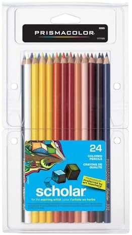 PRISMACOLOR Scholar Lot de 24 crayons de couleurs assorties