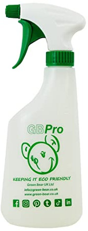 GBPro Spray Bottle/Container (600ml+) Handy Dispenser (+% Dilution Markings) - Green