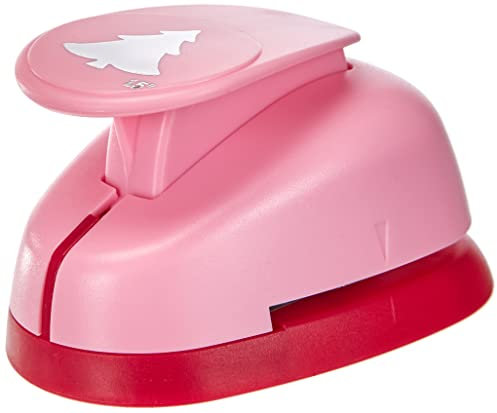 efco 1793082 Stanzer L, Tannenbaum spitz Motivstanzer, Metall, rosa, 9,5 x 6,5 x 6 cm
