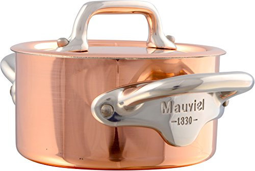 Mauviel M'Minis Copper Casserole & Lid with Stainless Steel Handles 9x4.5cm