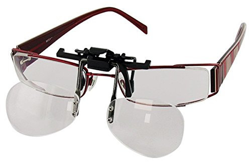 Flip&Focus Lupe in Brillenform | Lesehilfe | Sehhilfe | Lesebrille | Brillenlupe | Brillen-Zubehör