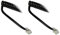 TPFNet Telefonhörer-Spiralkabel Hörerkabel (2X Modularstecker RJ10 / 4P4C) zum Anschluss eines Hörers an EIN kabelgebundenes Telefon geeignet, Schwarz, 2 Meter