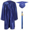 GraduationMall Kinder Akademischer Abschluss Talar mit Doktorhut und Quaste 2025 Für Vorschule Abschlussfeier Königsblau 33(123-130cm)