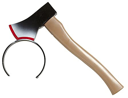 W WIDMANN MILANO Party Fashion 03312 - Axt durch den Kopf, Haarreif, Horror, Accessoire, Halloween, Karneval