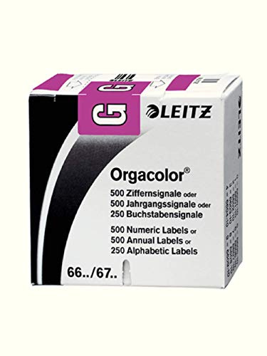 Leitz 66161000 Orgacolor Buchstabensignal G, 250 Stück, violett