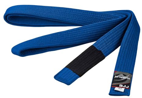 Ju-Sports Brazilian Jiu-Jitsu Gürtel - blau, Baumwolle I Kampfsport Gürtel Für BJJ I Mehrfach gesteppt I Ca. 4,5 cm breiter Martial Arts Gürtel I A1