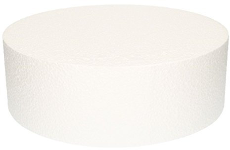 FunCakes - Dummy Rond 25 cm Ø, 10 cm de Haut Support Polystyrène FC125RD Blanc