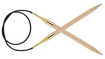 KnitPro Basix Birch Rundstricknadel, 60 cm Länge x 4.50 mm Stärken, Braun