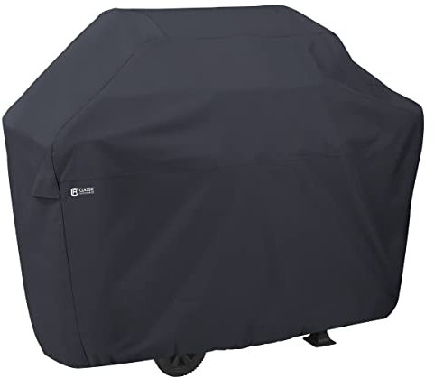 Classic Accessories Grillabdeckung, wetterfeste Schutzplane, für extra-große BBQ-Grills, Schutzplane, Schwarz mit einjähriger eingeschränkter Garantie, Schwarz,