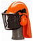 3 M g3000nor31 V5 C – Kombination Forstwirtschaft Schutzhelm G3000 belüftet Orange Ohrenschützer H31 und Display V5 C mit Lifebelt Standard, Schweiß Band Kunststoff und cubre-lluvia GR3 C