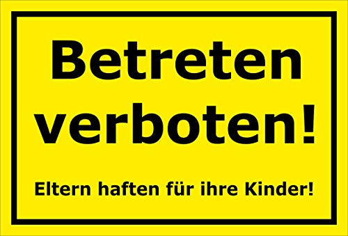 Melis-Folienwerkstatt Schild - Betreten verboten - 30x20cm | Bohrlöcher | 3mm Aluverbund – S00080-106-C 20 VAR.