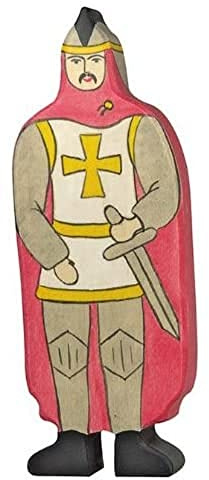 Holztiger Knig with Cloak Wooden Figure (Red)
