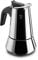 Pezzetti Moka 4 Tazze Induzione Steelexpress Caffettiera, Acciaio Inossidabile, Argento