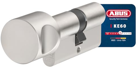 ABUS K60N3035 Euro Profile Thumbturn Cylinder | HIGH QUALITY NICKEL LOCKING - Compact dimensions 1.93 x 1.93 x 3.25 inches, weight 0.94 pounds, ideal for interior doors
