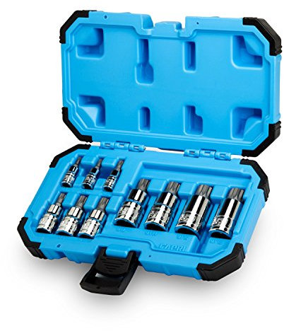 Capri Tools XZN Triple Square Bit Socket Set S2 Bolt Wrench Bit, Pack of 10