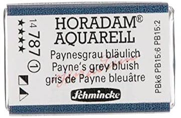 Schmincke - HORADAM® AQUARELL - aquarelle d'artiste très fine, 787 gris de Payne bleuâtre, 14 787 043, 1/1 godet