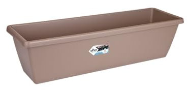 Elho Barcelona Xl 60 - Fioriera per Balcone esterno - Ø 59.0 x H 20.5 cm - Marrone/Taupe