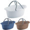 Eimer - Oval - 25 Liter - 60x40x23 cm - PP - Polypropylen - Stapelbar - Mit 2 Henkeln - Waschbecken, Einkaufskorb, Behälter, Aufbewahrung, Spülschüssel, Wassereimer, Eimer, Wäschekorb