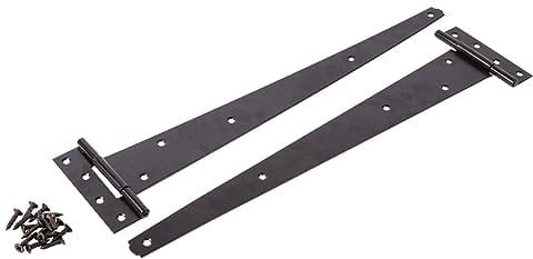 Blackspur BB-BH185 Pair of 18-Inch Heavy Duty T-Hinges - Black