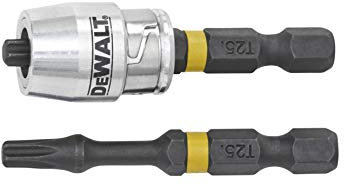 DeWalt DT70538T-QZ - Puntas Torsión de Impacto 2 x T25 y adaptador magnético con bloqueo