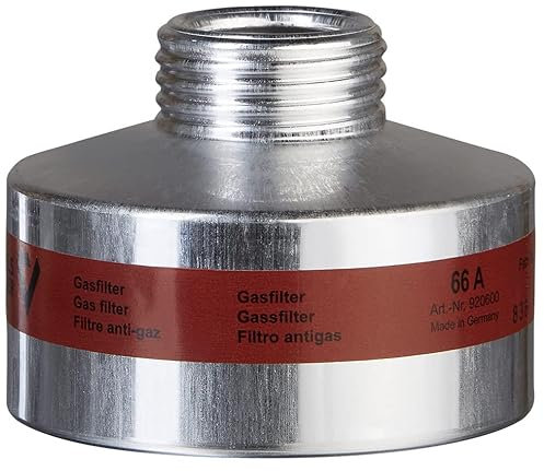 BartelsRieger Gasfilter 66 A (Schutzklasse A2) – Atemschutzfilter gegen organische Gase & Dämpfe – Schraubfilter mit Rundgewinde EN 148-1 – Atemfilter für Farbe, Lack & Lösungsmittel