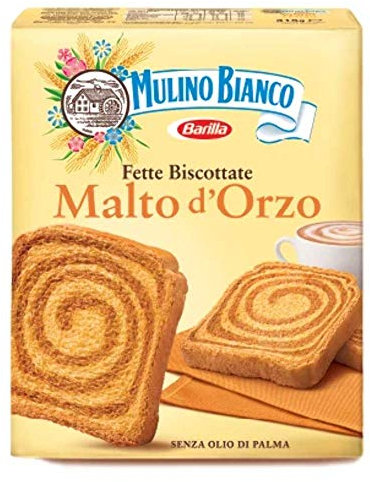 Mulino Bianco Fette Biscottate al Malto D'Orzo, Senza Olio di Palma - 315 g