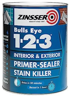 Zinsser Bullseye 1-2-3 Primer-Sealer & Stain Killer 5 Litre White