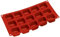 Silikomart Silicone Mould No.15 Square Savarin, Terracotta