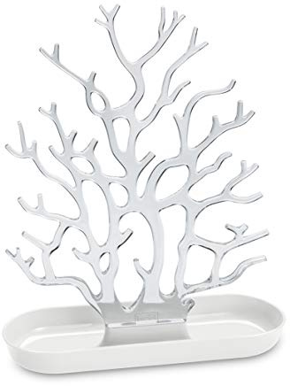 Koziol CORA Schmuck Organizer | Schmuckständer Schmuckaufbewahrung | Koralle, Schmuckständer, Schmuckhalter | für Halsketten, Ohrringe, Ringe, Uhren | bruchfester Kunststoff, standsicher, pflegeleicht