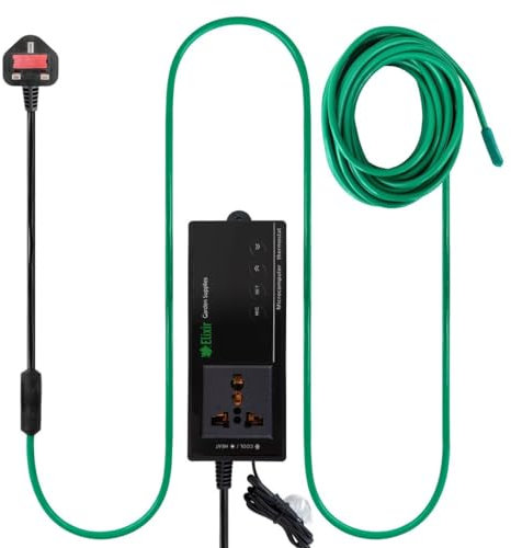 Elixir Gardens 24m Soil Warming/Heating Cable (120w) + Thermostat | For Greenhouse/Hot Bed