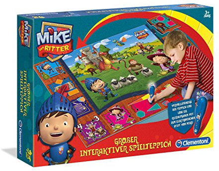 Clementoni - Großer interaktiver Spielteppich Mike der Ritter, Riesenpuzzle mit 24 Teilen, 70 x 100 cm, ab 7 Jahren