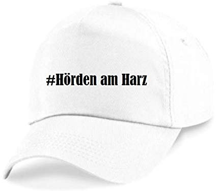 Reifen-Markt Base Cap Hashtag #Hörden am Harz Größe Uni Farbe Weiss Druck Schwarz